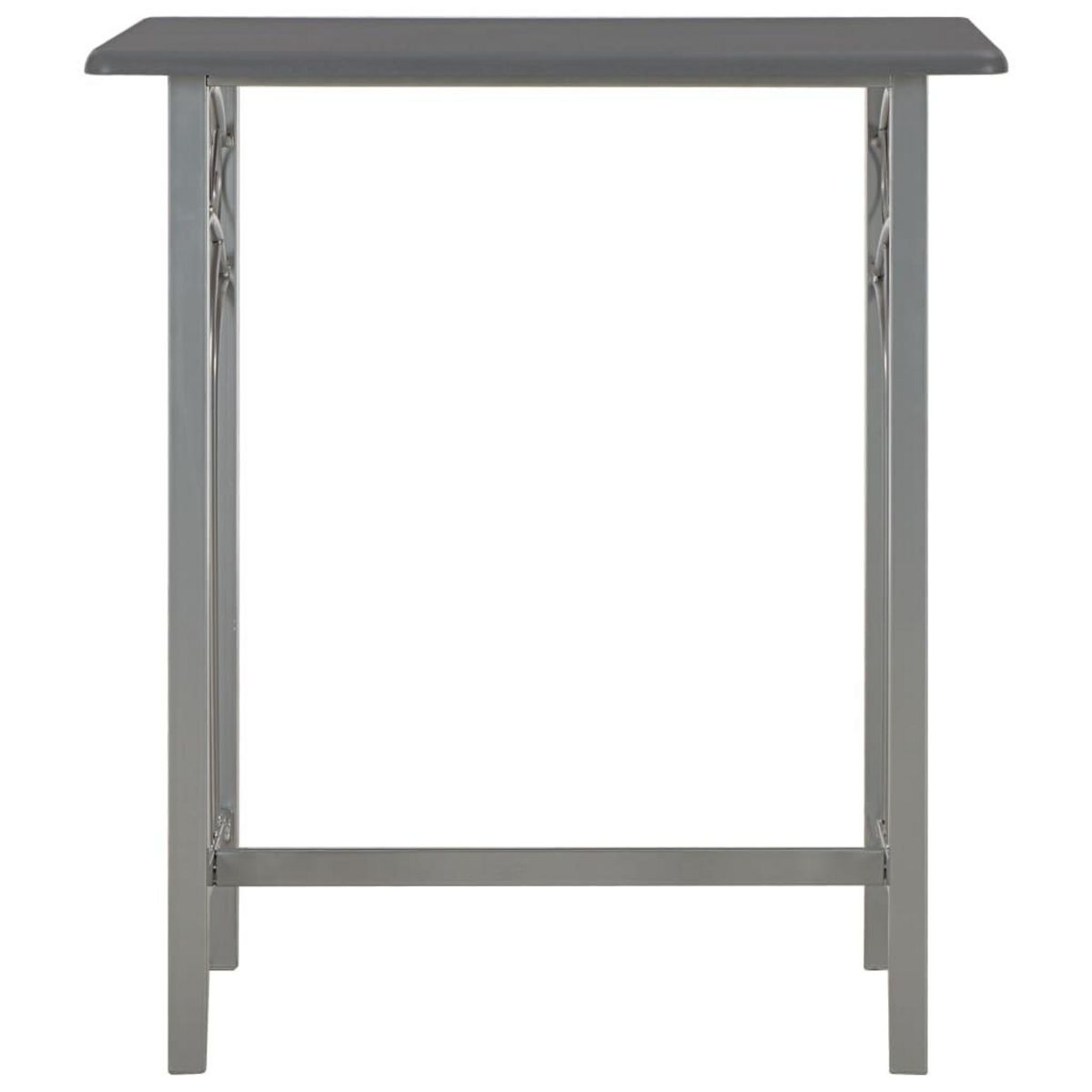 VIDAXL Ensemble de bar 3 pcs Bois et acier Anthracite