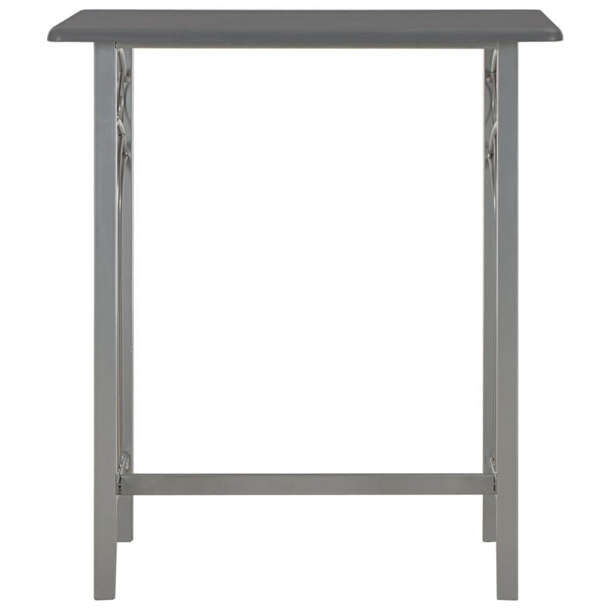 VIDAXL Ensemble de bar 3 pcs Bois et acier Anthracite