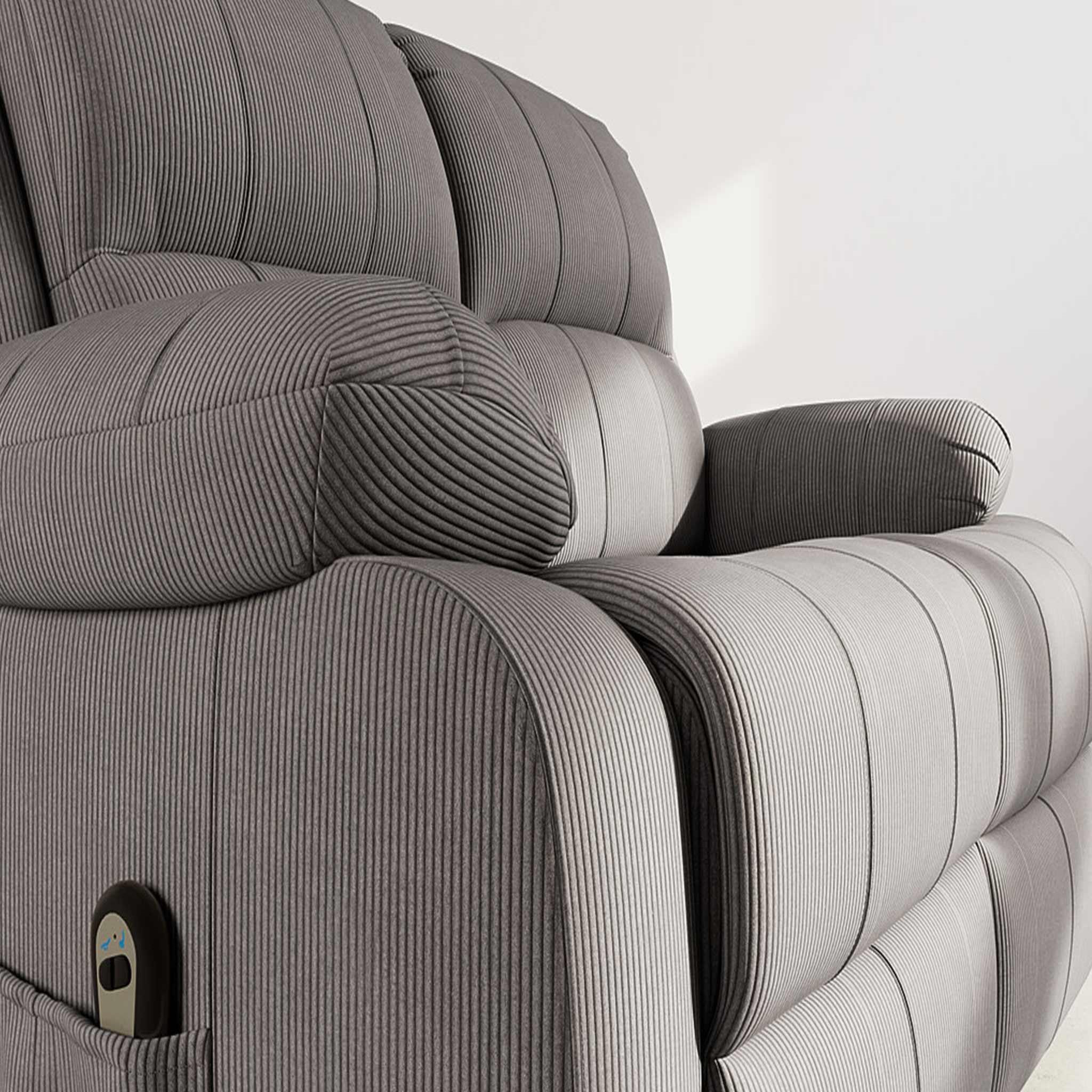Voir la diapositive 4 : BEST MOBILIER Armand - canapé 2 places relax électrique en velours côtelé