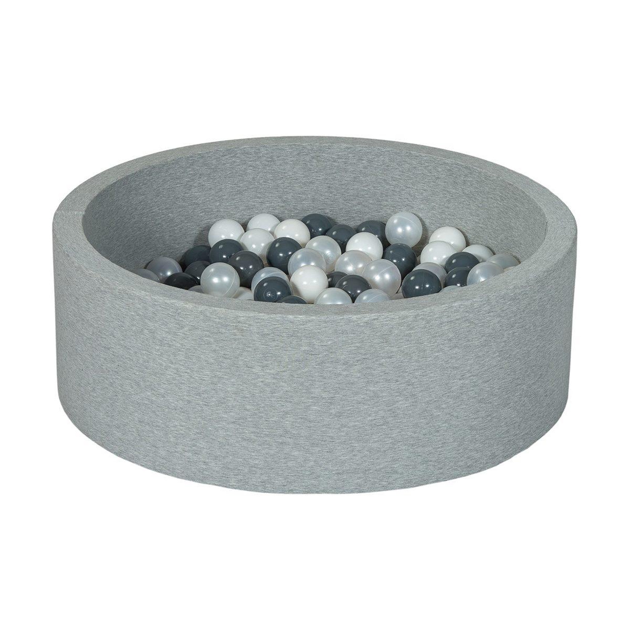 VELINDA Piscine à balles aire de jeu + 200 balles blanc, perle, gris