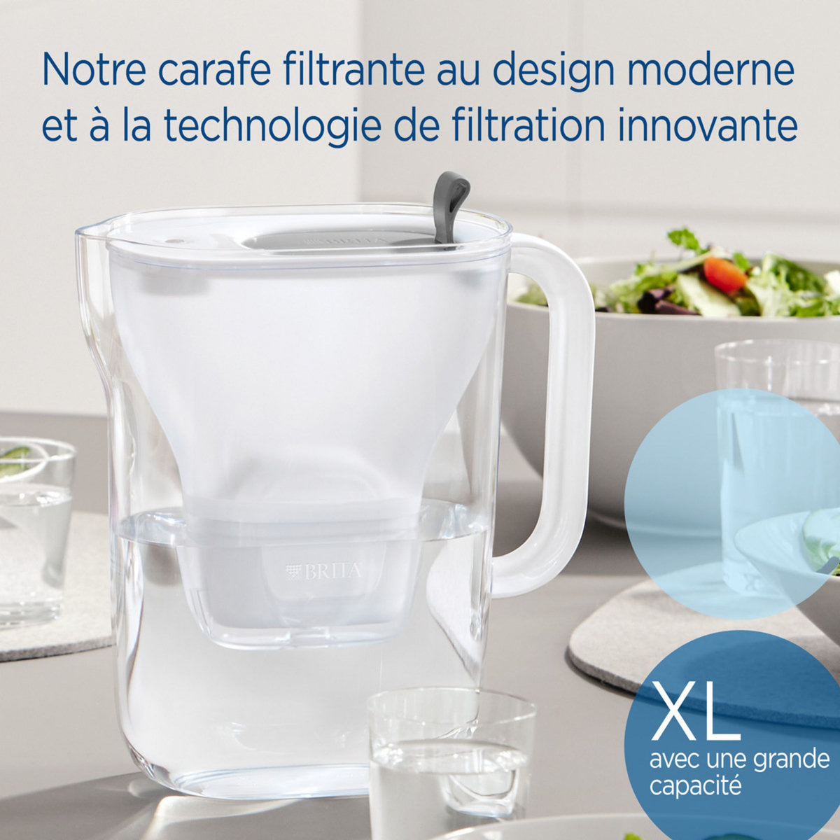 BRITA BRITA Carafe filtrante Style XL grise (3,6L) inclus 1 cartouche filtrante MAXTRA PRO All-in-1