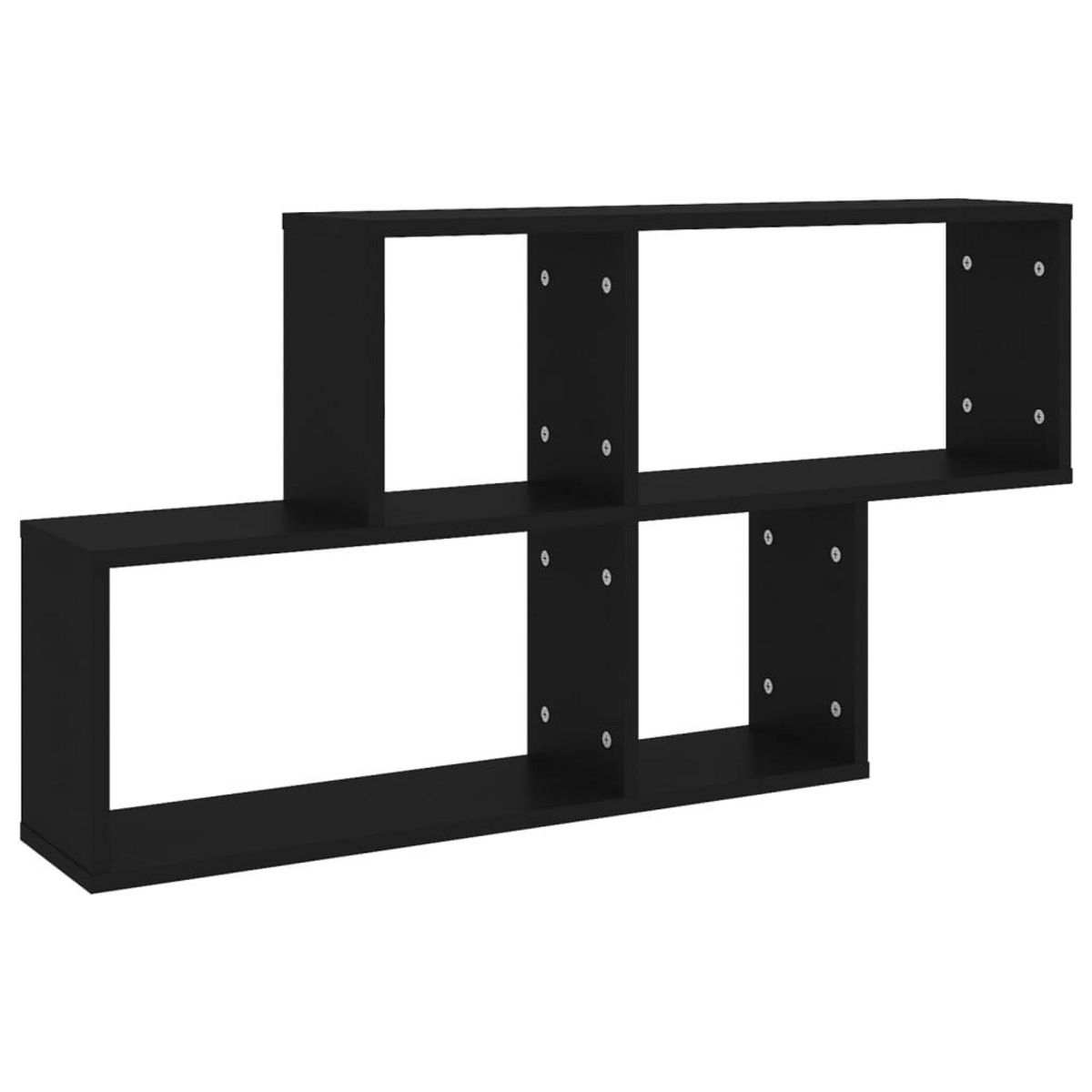 VIDAXL Etagere murale Noir 100x18x53 cm Bois d'ingenierie