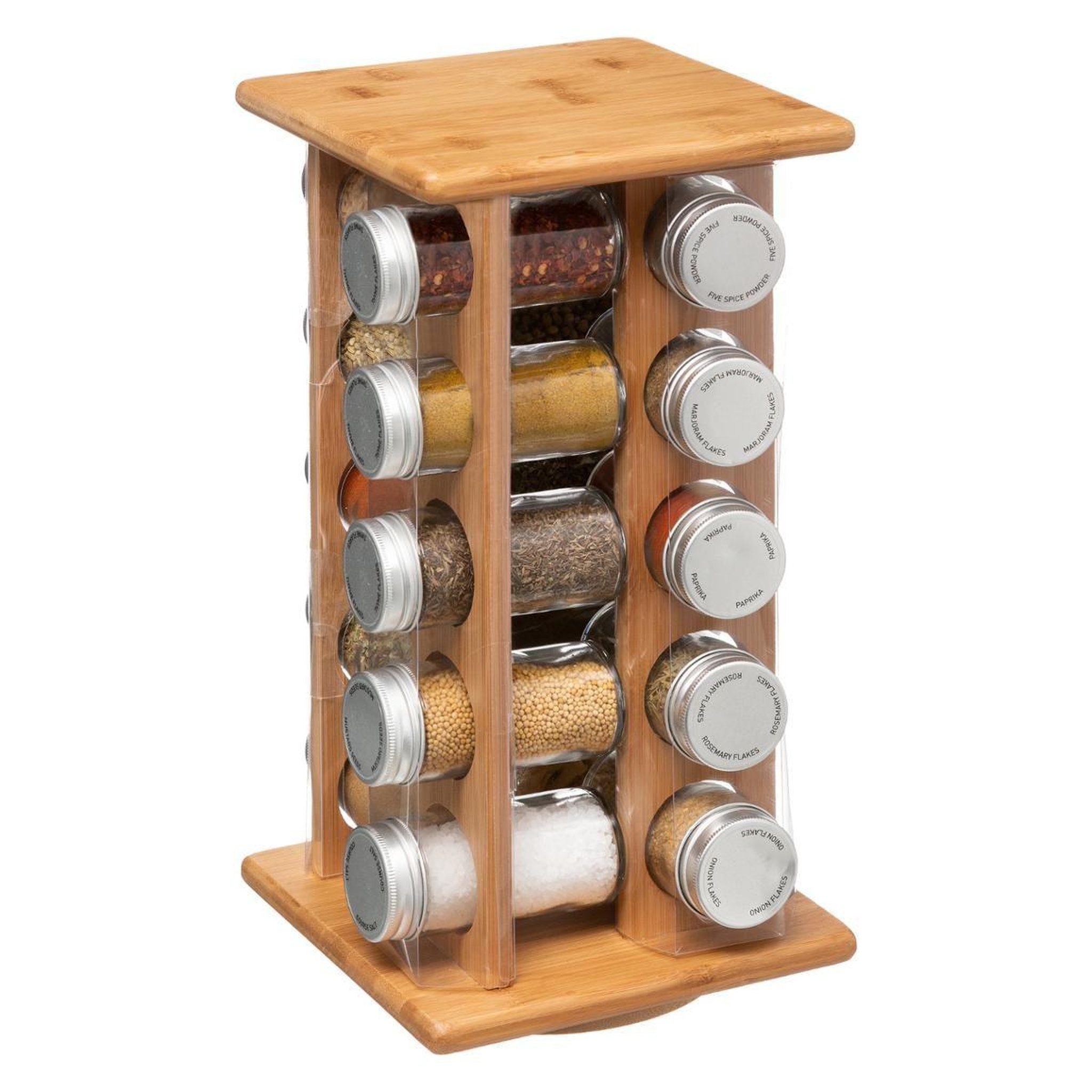 FIVE Lot de 20 pots à épices  bambou  34cm naturel