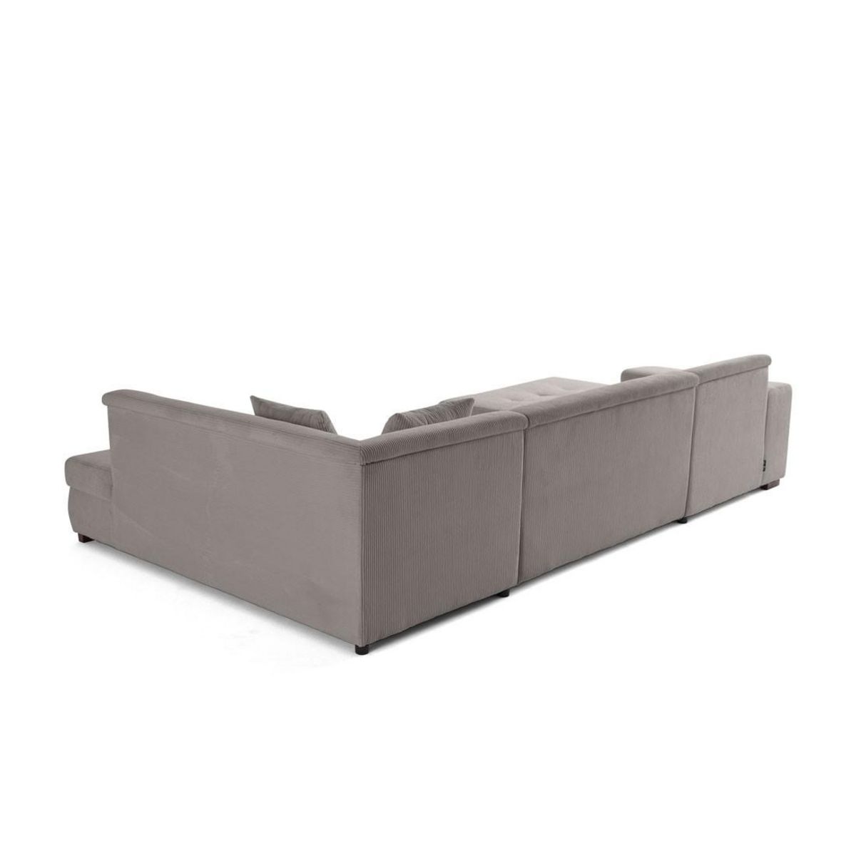 LISA DESIGN Vermont - canapé panoramique d'angle droit - 7 places - en velours côtelé