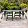 Voir la diapositive 6 : CONCEPT USINE Ensemble table de jardin 160 cm et 6 chaises vert BERGAME
