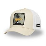 CAPSLAB Casquette trucker en sergé de coton Looney Tunes Daffy. Coloris disponibles : Beige