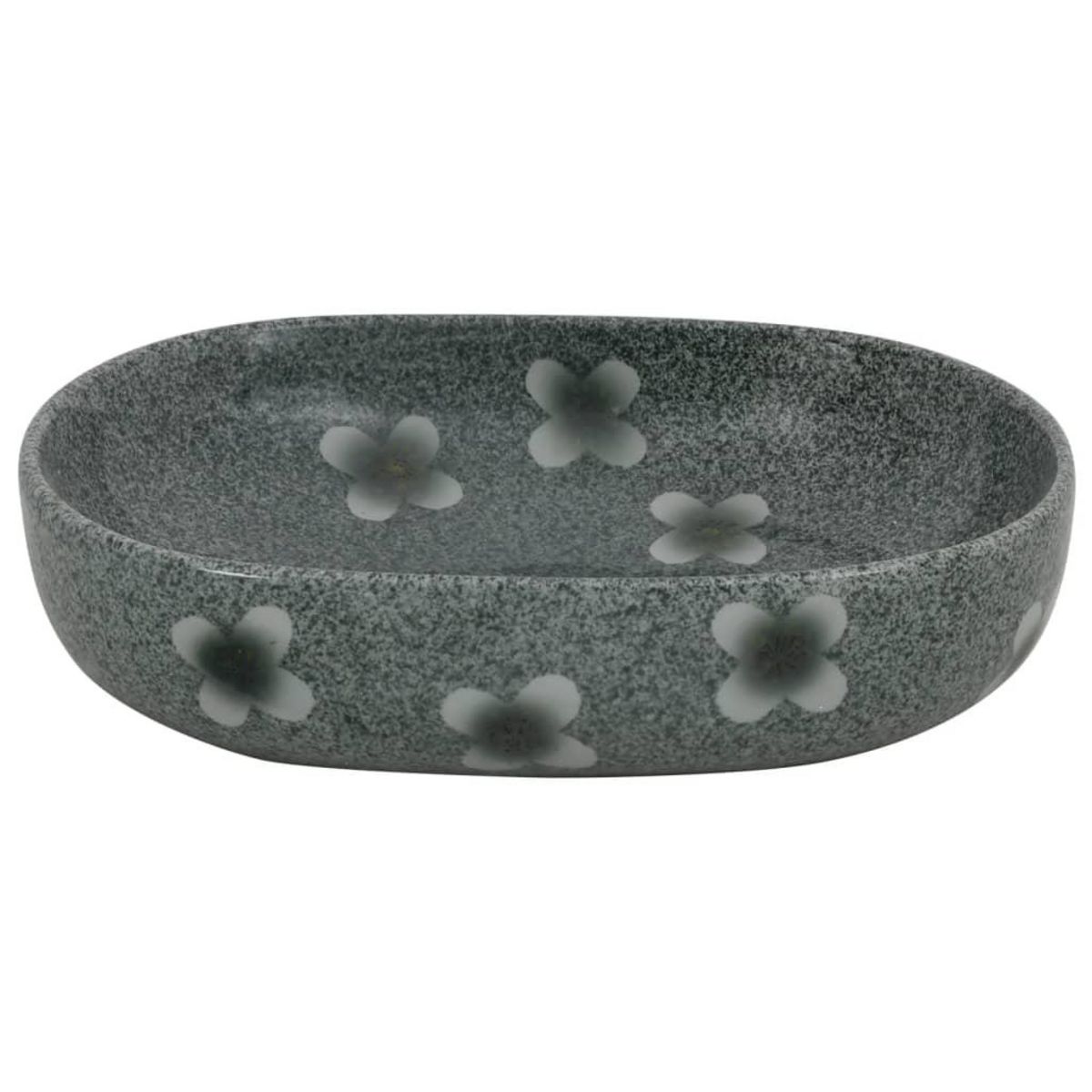 VIDAXL Vasque a poser bleu ovale 59x40x14 cm ceramique