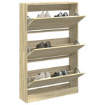 VIDAXL Armoire a chaussures chene sonoma 80x21x125,5cm bois ingenierie