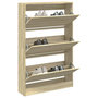 Voir la diapositive 1 : VIDAXL Armoire a chaussures chene sonoma 80x21x125,5cm bois ingenierie