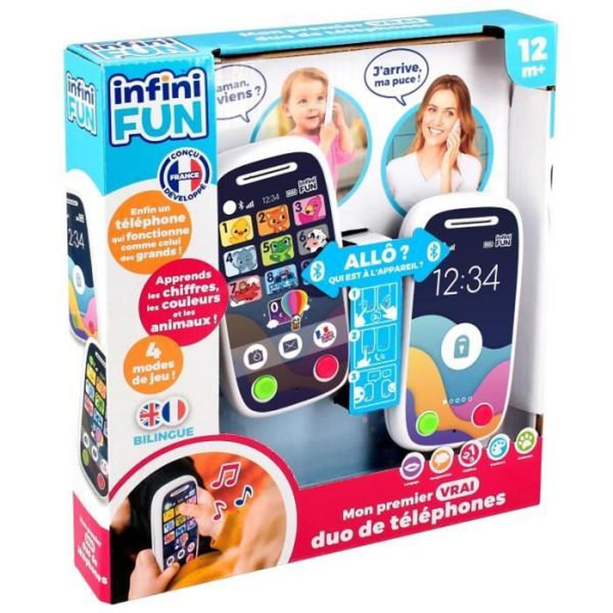 Voir la diapositive 4 : Téléphones Jouet - KD - Mon 1er Duo de Téléphones - Communication réaliste et apprentissage des chiffres et couleurs