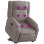 Voir la diapositive 3 : VIDAXL Fauteuil inclinable de massage electrique Taupe Tissu