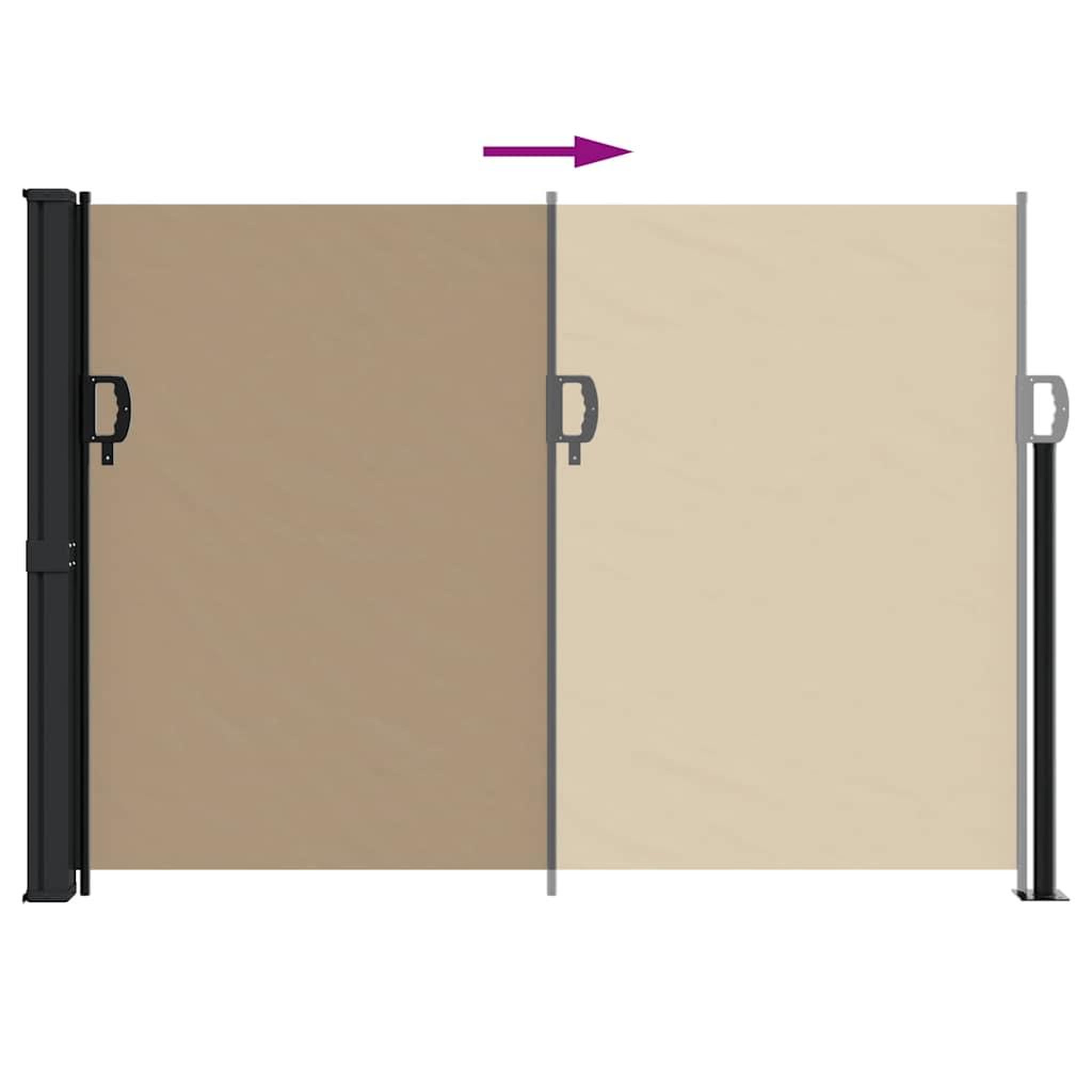 Voir la diapositive 5 : VIDAXL Auvent lateral retractable taupe 140x500 cm