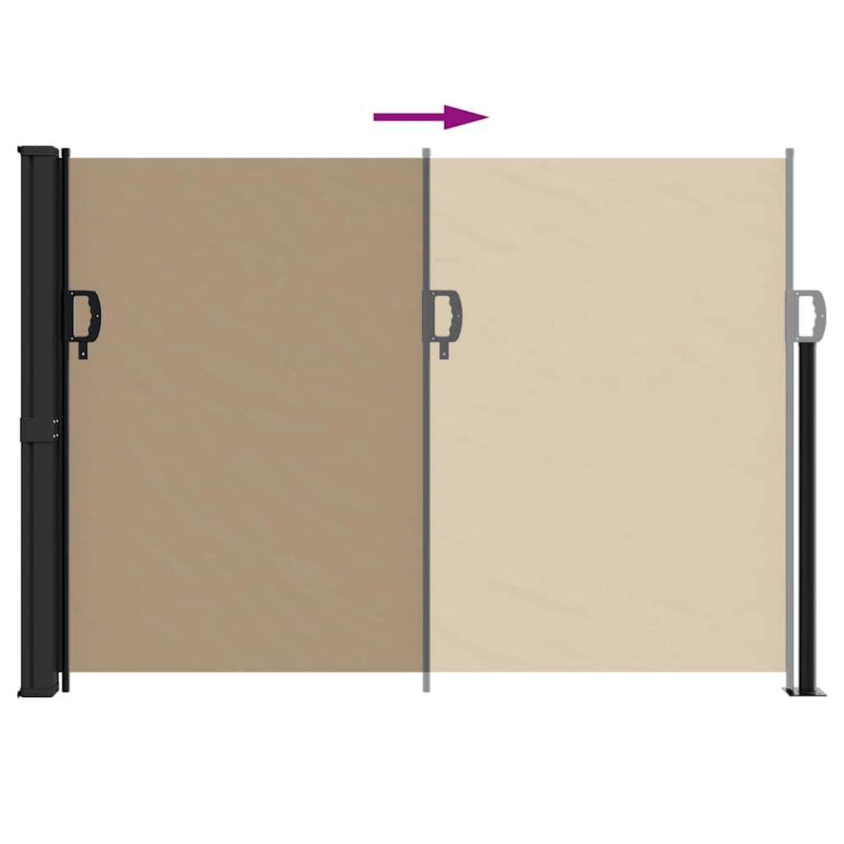 VIDAXL Auvent lateral retractable taupe 140x500 cm