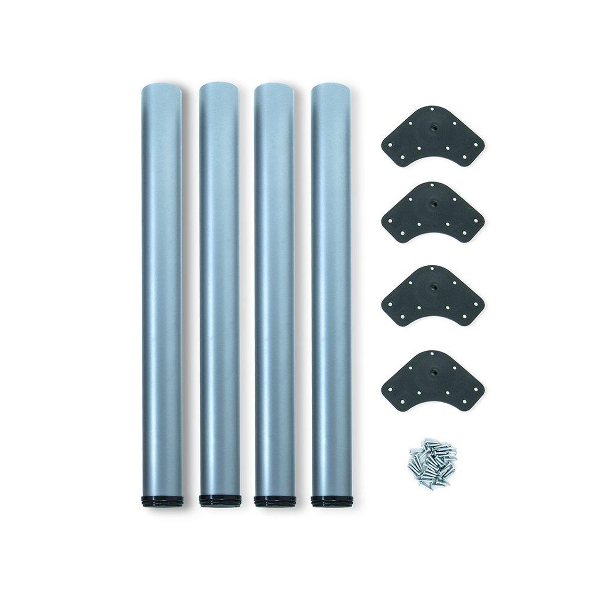 EMUCA SRL Kit de 4 pieds réglables pour table D. 60 x 830 mm en acier peint aluminium