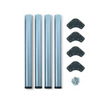EMUCA SRL Kit de 4 pieds réglables pour table D. 60 x 830 mm en acier peint aluminium