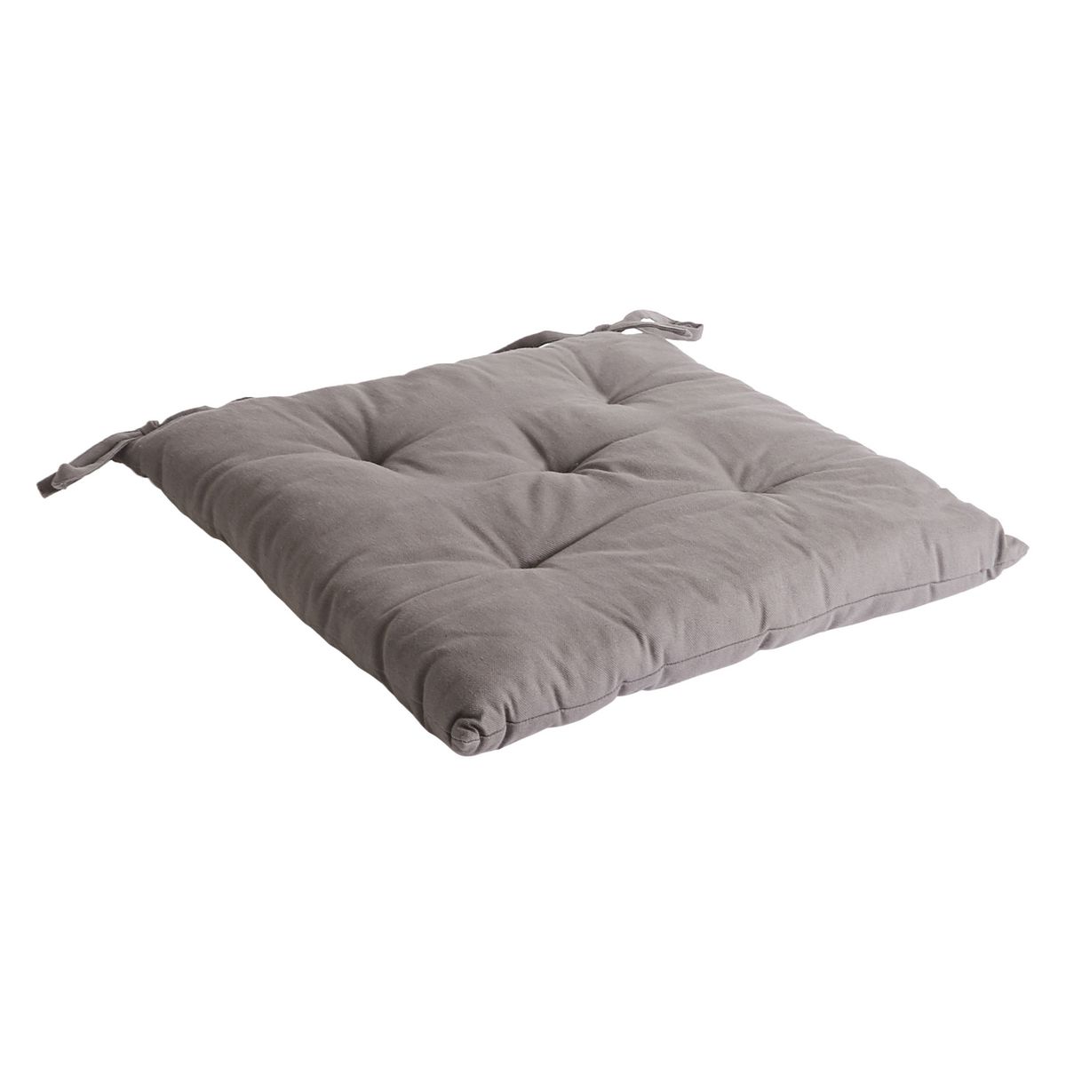 ACTUEL Galette de chaise matelassée 5 points avec nouettes en coton 