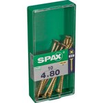 CENTRALE BRICO Lot de 10 vis acier tête fraisée pozidriv SPAX, Diam.4 mm x L.80 mm