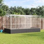 VIDAXL Voliere avec extension argente 418x207x212 cm acier