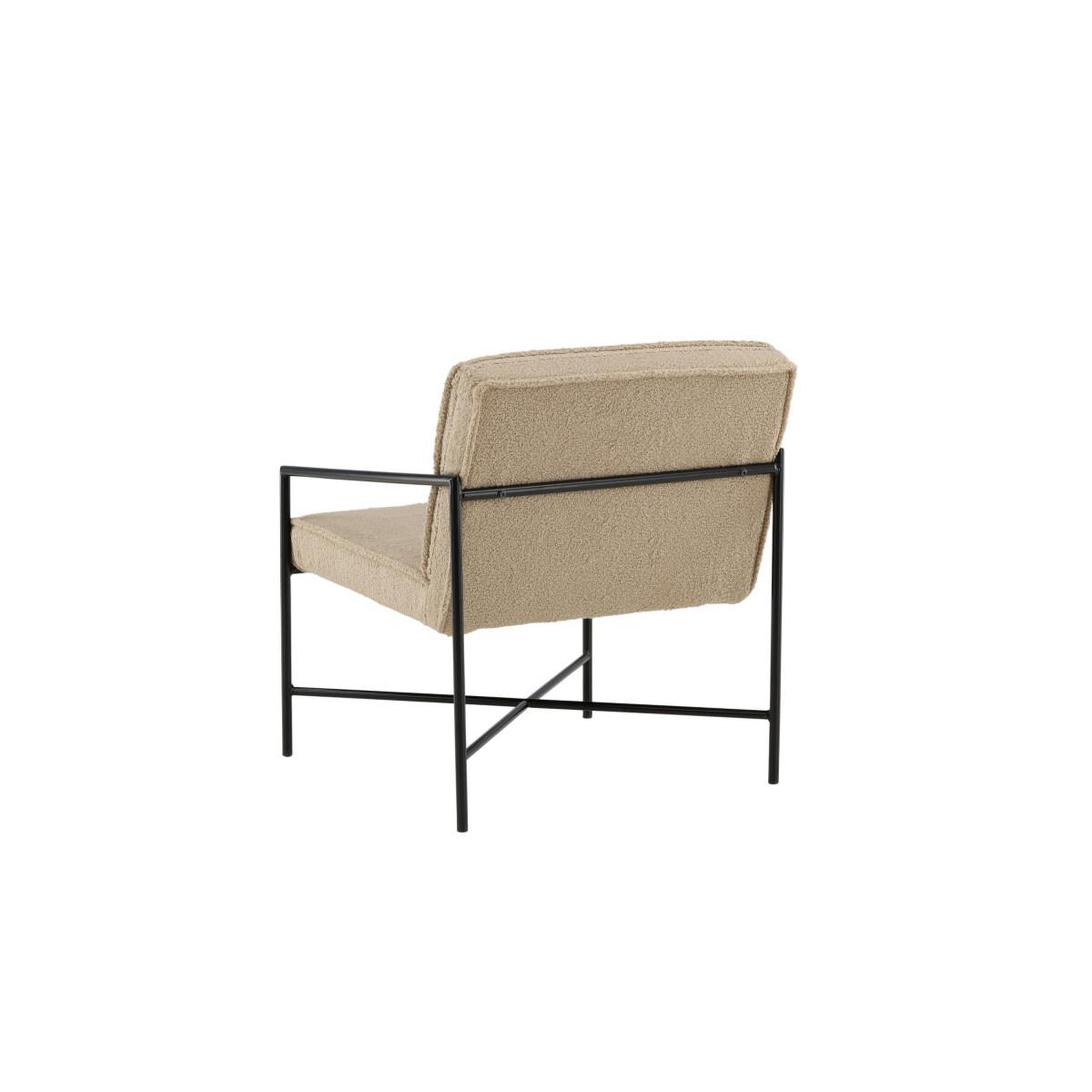 Voir la diapositive 5 : Paris Prix Fauteuil design bouclette  rakel  78cm beige