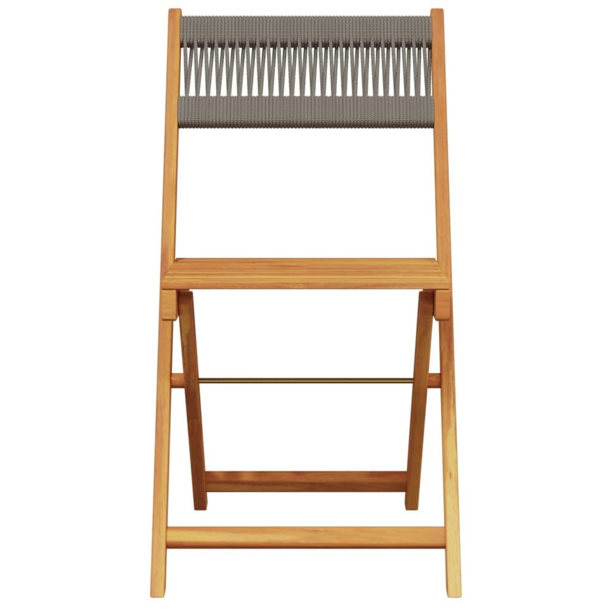 Voir la diapositive 4 : VIDAXL Chaises pliables de jardin 4 pcs gris bois d'acacia massif