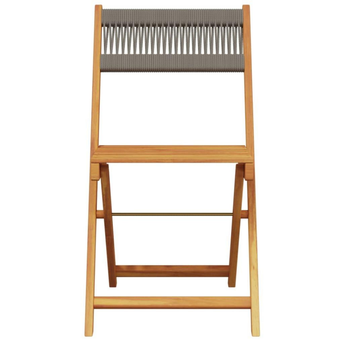 VIDAXL Chaises pliables de jardin 4 pcs gris bois d'acacia massif