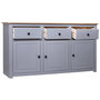 Voir la diapositive 3 : VIDAXL Buffet Gris 135x40x80 cm Pin solide Assortiment Panama