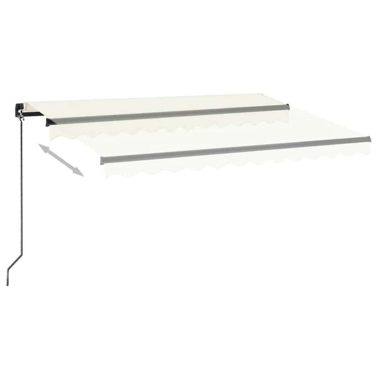VIDAXL Auvent manuel retractable 350x250 cm Creme