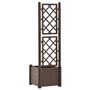 Voir la diapositive 5 : VIDAXL Jardiniere avec treillis 43x43x142 cm PP Moka