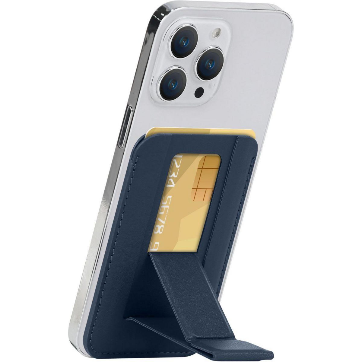 ADEQWAT Porte-cartes magnétique avec support Bleu