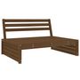 Voir la diapositive 2 : VIDAXL Canape central de jardin marron miel 120x80 cm bois pin massif