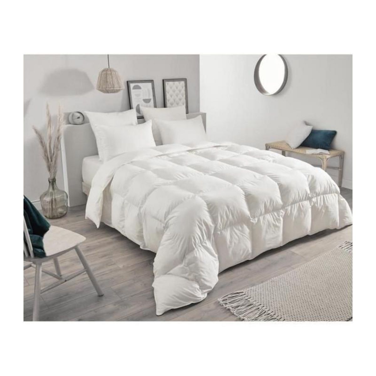 Toison d'or TOISON D'OR - Couette Daisy chaude (300g/m²) - 220x240cm - Plumette et duvet - 2 personnes - Blanc