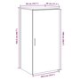 Voir la diapositive 6 : VIDAXL Armoire de rangement sonoma gris 50x45x103,5 cm bois ingenierie