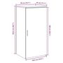 Voir la diapositive 6 : VIDAXL Armoire de rangement sonoma gris 50x45x103,5 cm bois ingenierie