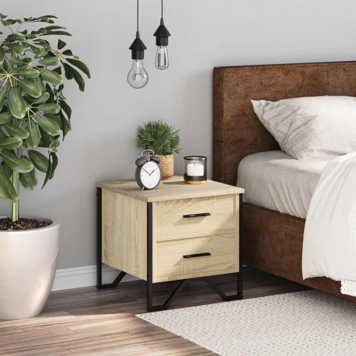 VIDAXL Table de chevet chene sonoma 40x41x40 cm bois d'ingenierie