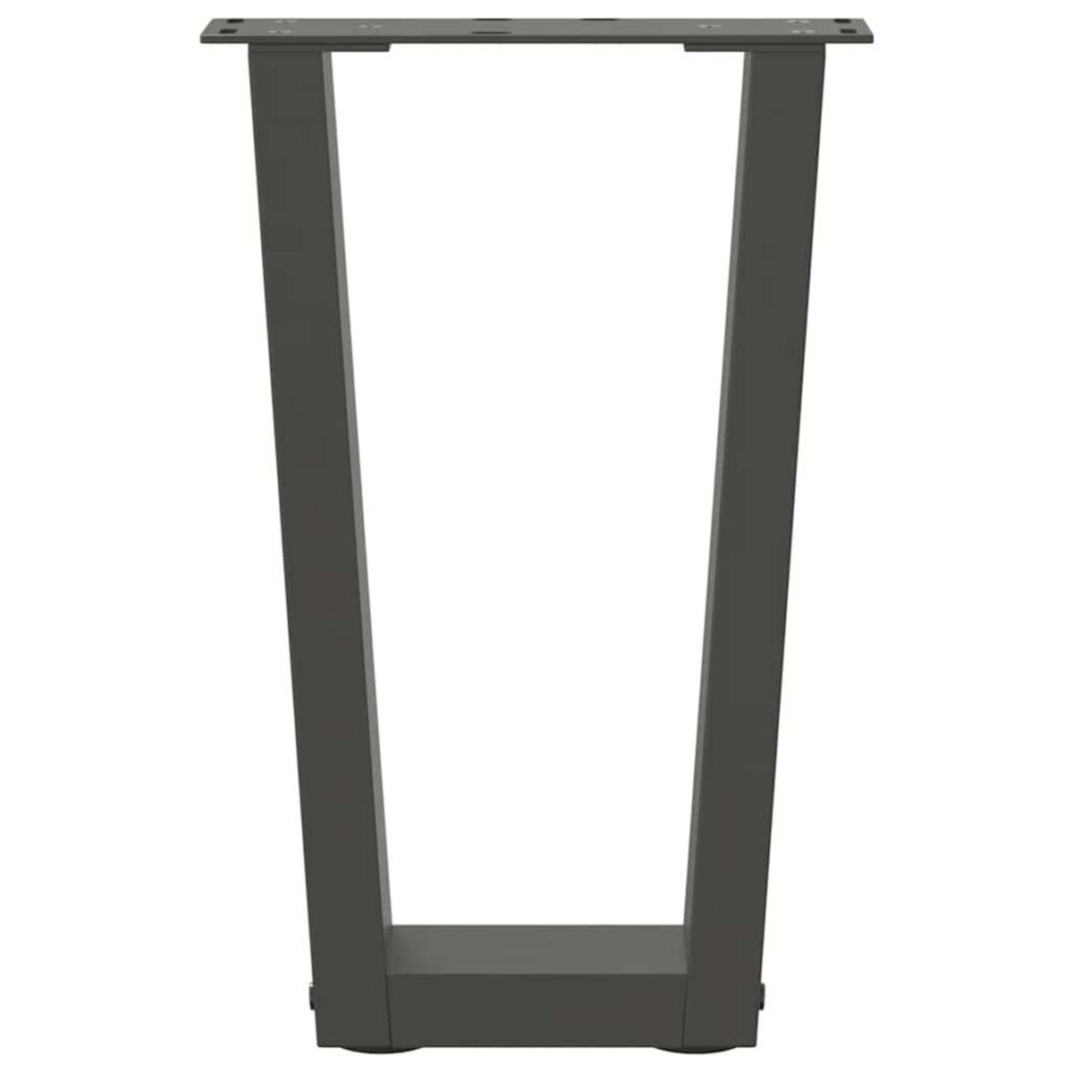 VIDAXL Pieds de table a manger en forme de V 2 pcs anthracite acier