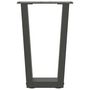 Voir la diapositive 5 : VIDAXL Pieds de table a manger en forme de V 2 pcs anthracite acier
