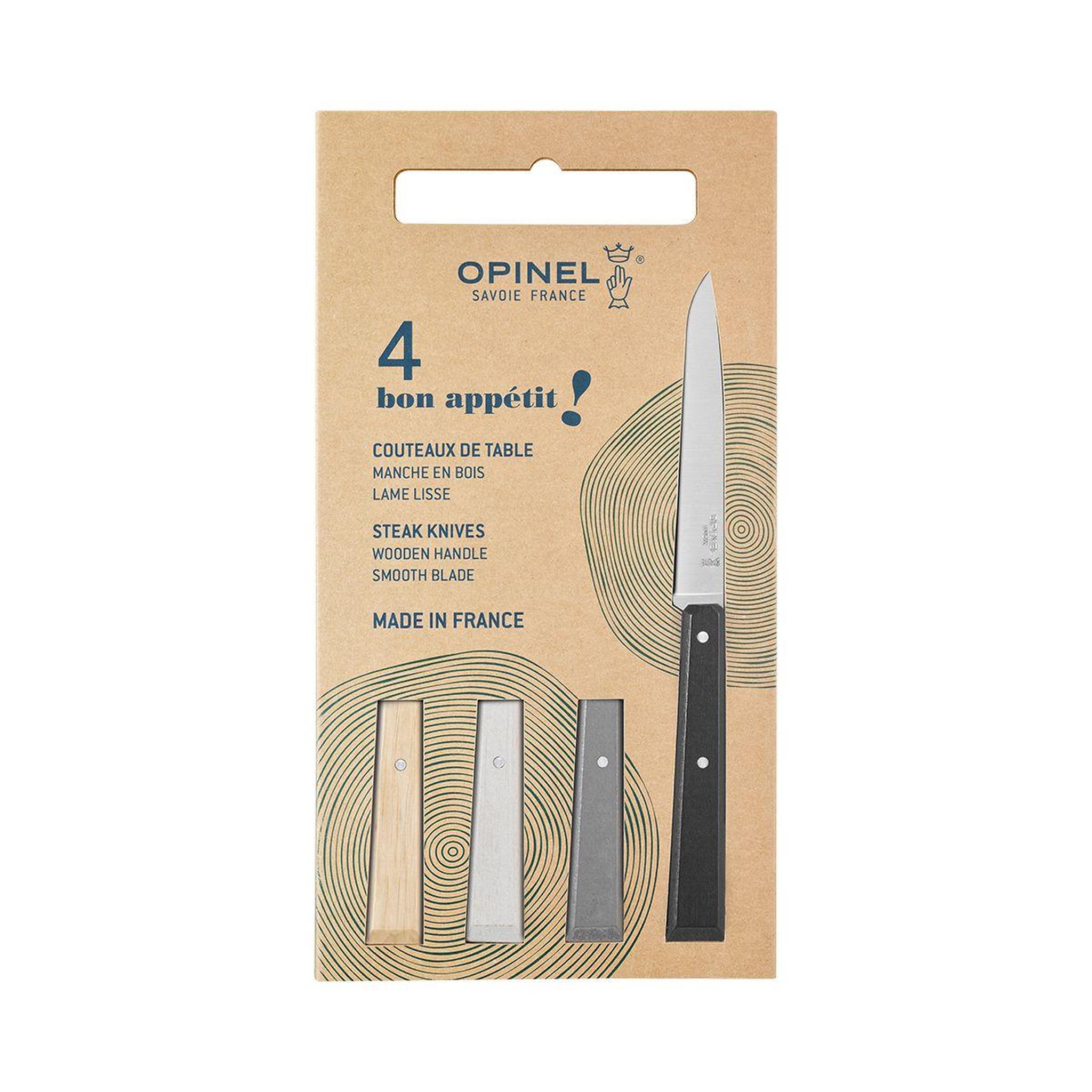 Opinel Set de couteaux coffret bon appétit minéral steack 4pcs