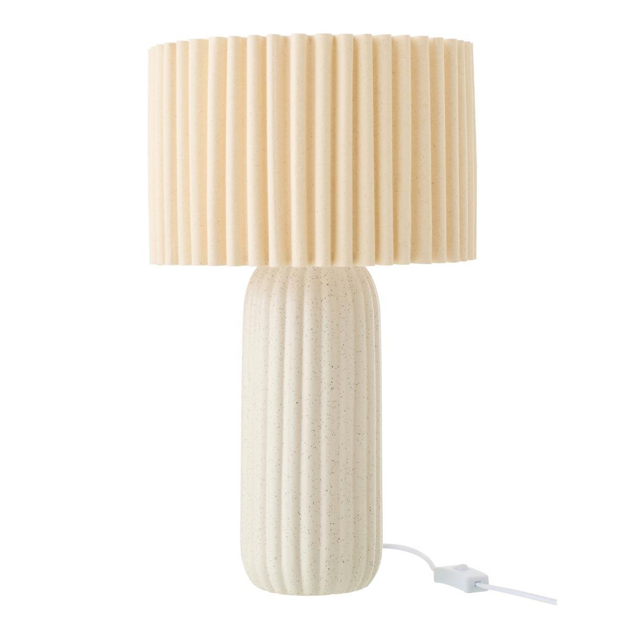 J-LINE Lampe à poser en céramique  esmee  50cm blanc cassé