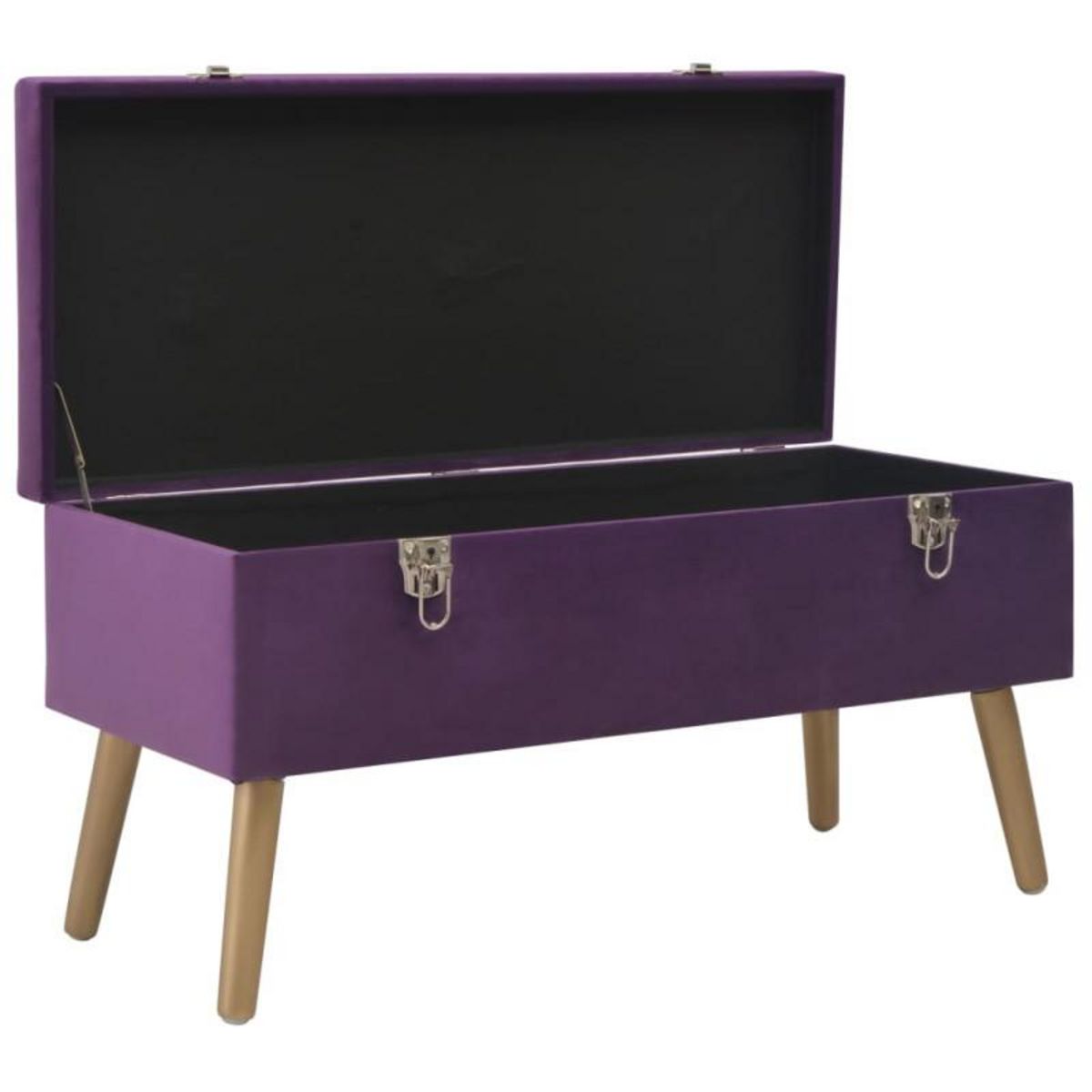 VIDAXL Banc avec compartiment de rangement 80 cm Violet Velours