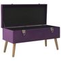 Voir la diapositive 3 : VIDAXL Banc avec compartiment de rangement 80 cm Violet Velours
