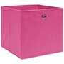 Voir la diapositive 2 : VIDAXL Boîtes de rangement 10 pcs Rose 32x32x32 cm Tissu