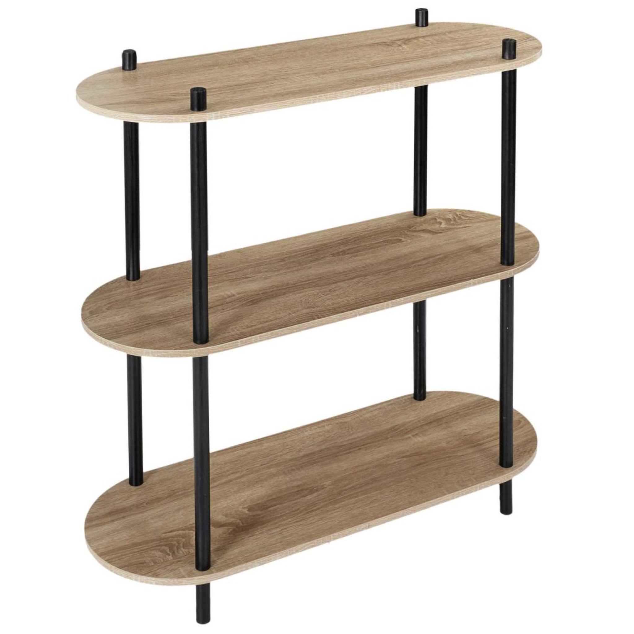 Voir la diapositive 2 : Paris Prix Étagère 3 niveaux  cobe  80cm marron