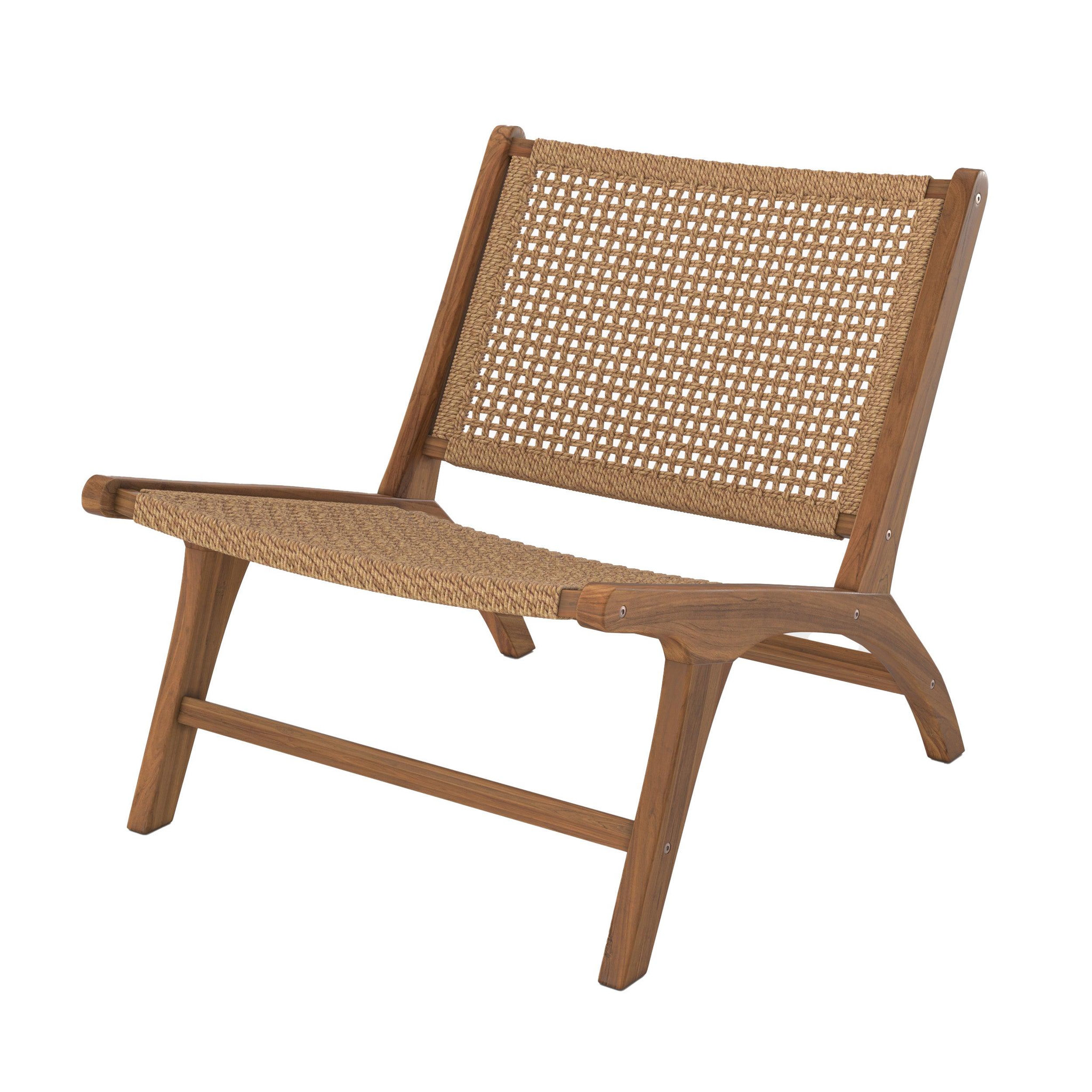 MAISON PAVANE Fauteuil en bois de teck et tissage synthétique-kilka