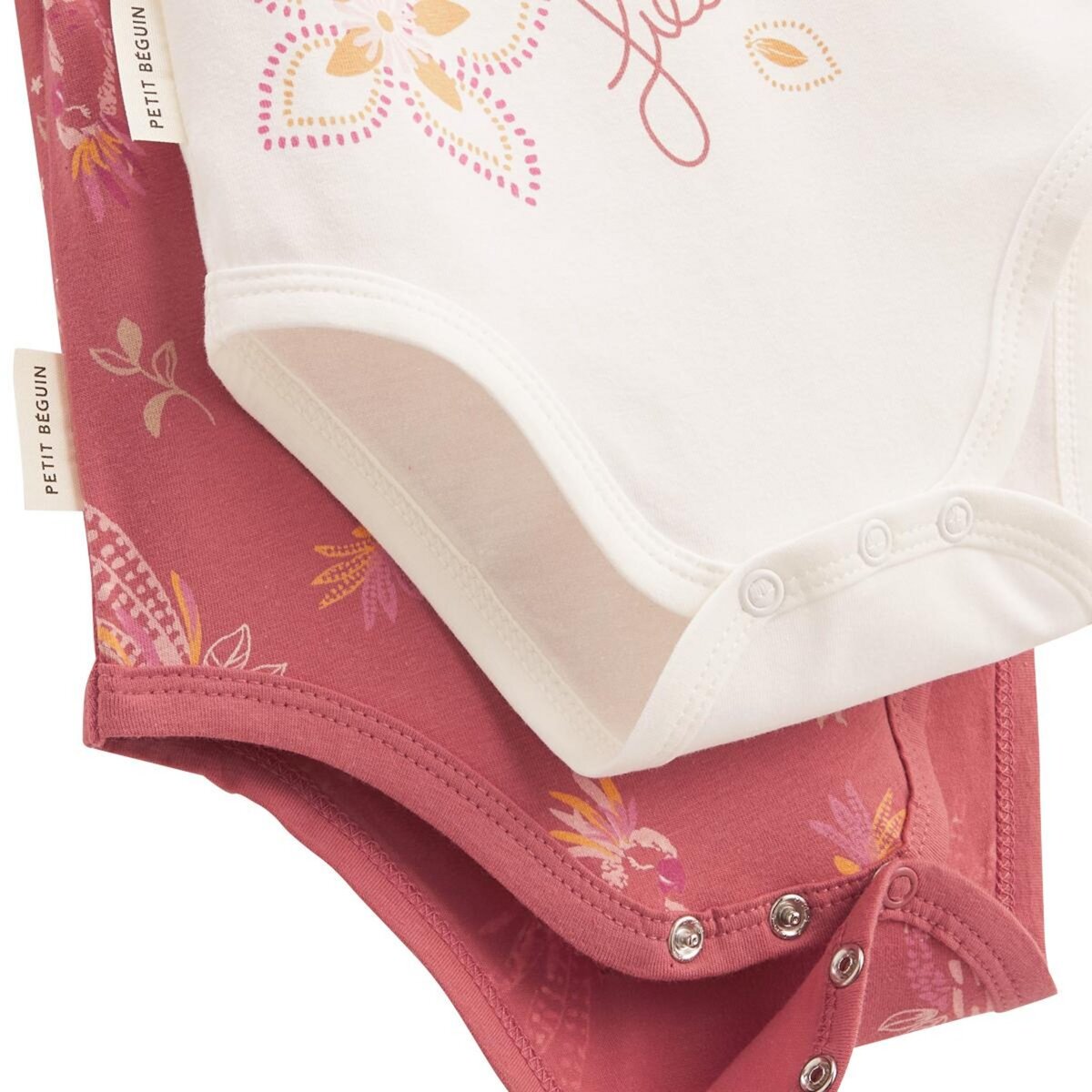 Petit Béguin Lot de 2 bodies bébé manches courtes Fiesta