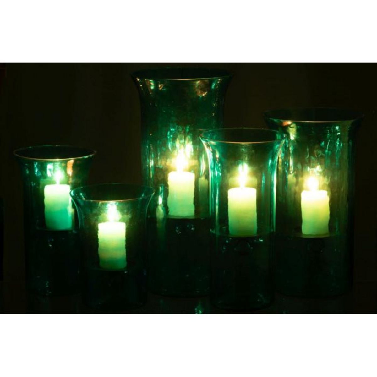 Paris Prix Photophore Étroit en Verre  Tarifa  34cm Bleu Azur