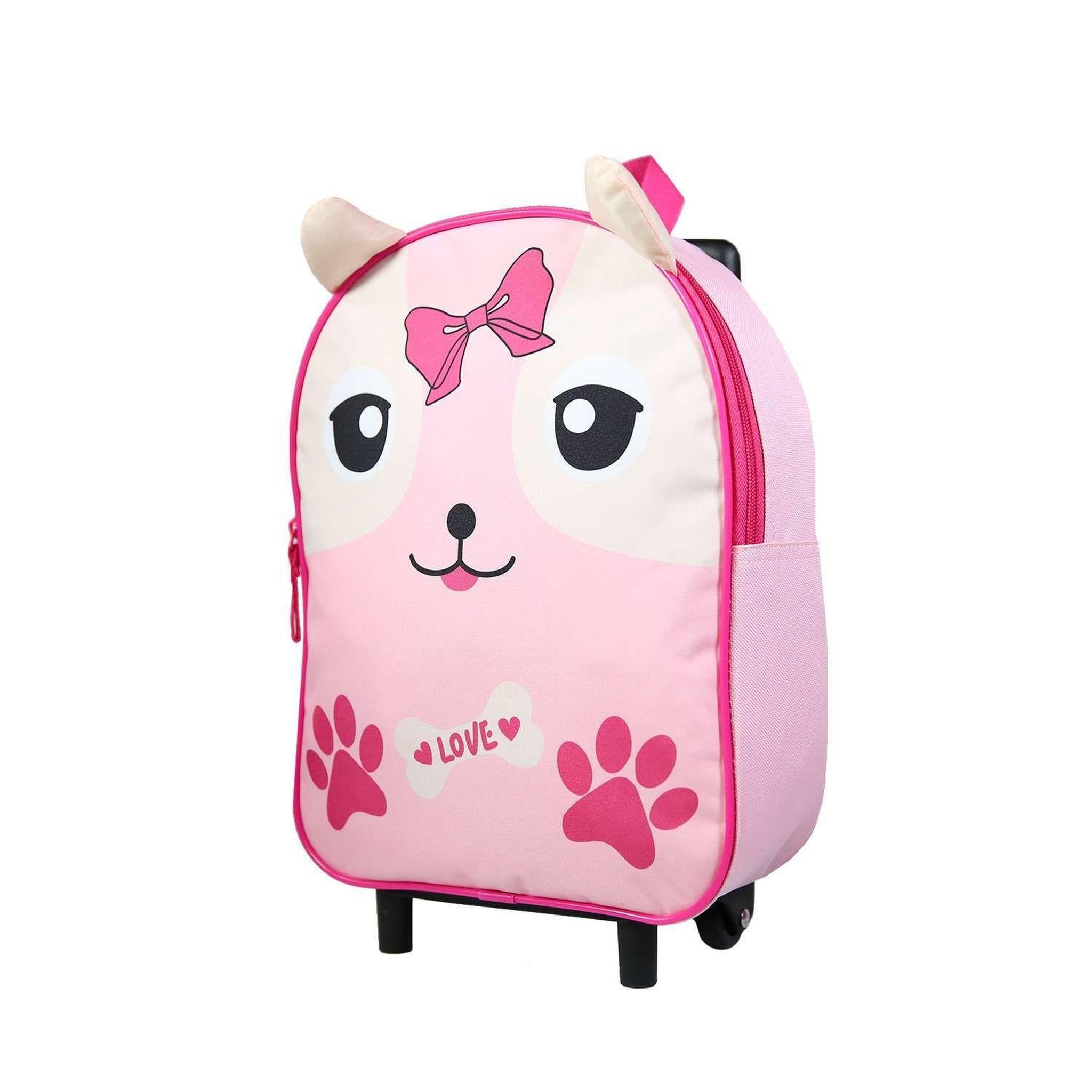 Voir la diapositive 2 : Bagtrotter BAGTROTTER Sac à dos à roulettes 31 cm maternelle Kids Rose Chiot