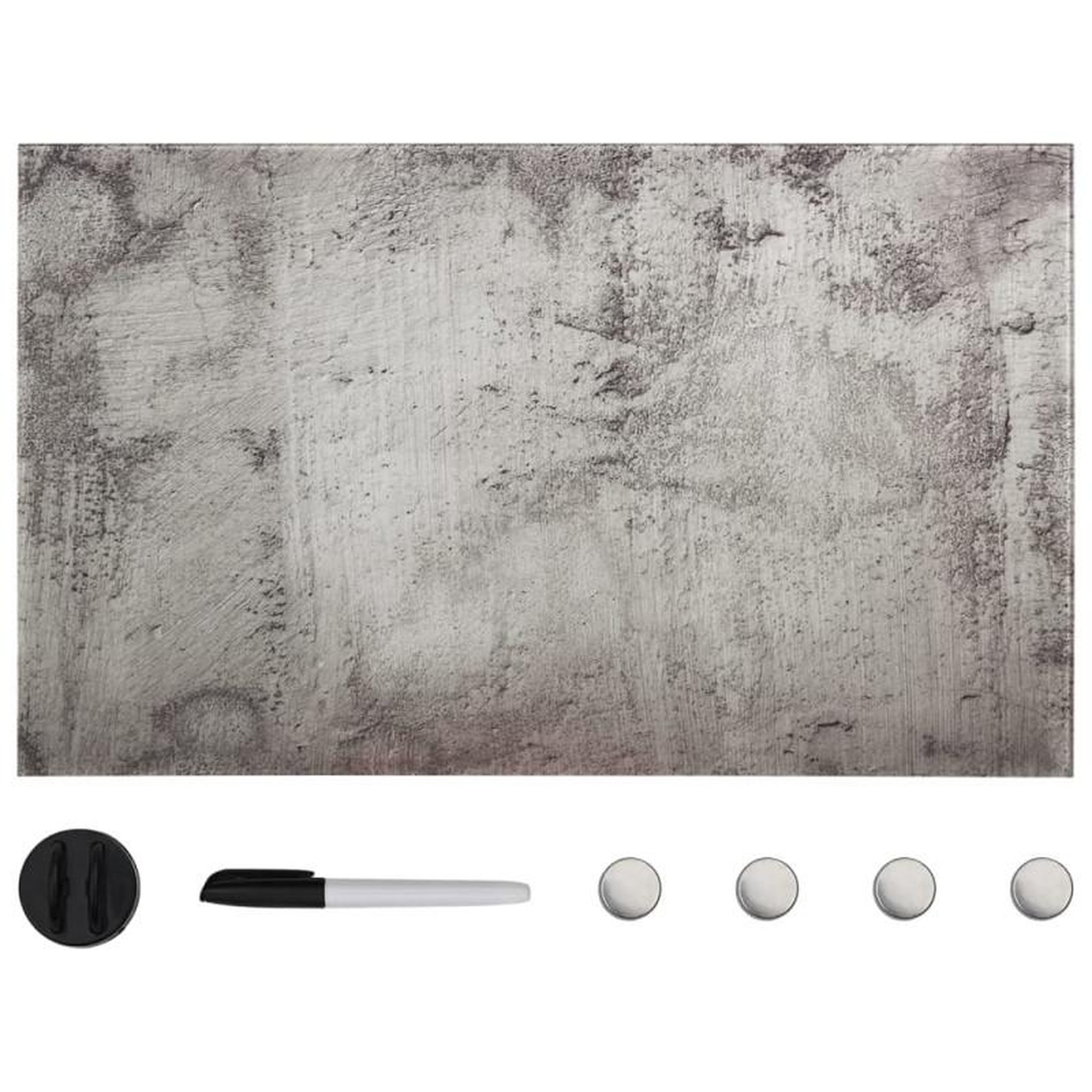 Voir la diapositive 1 : VIDAXL Tableau noir magnétique mural Verre 100x60 cm