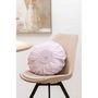 Voir la diapositive 3 : Paris Prix Coussin Rond Déco  Dentelle  40cm Rose Mauve