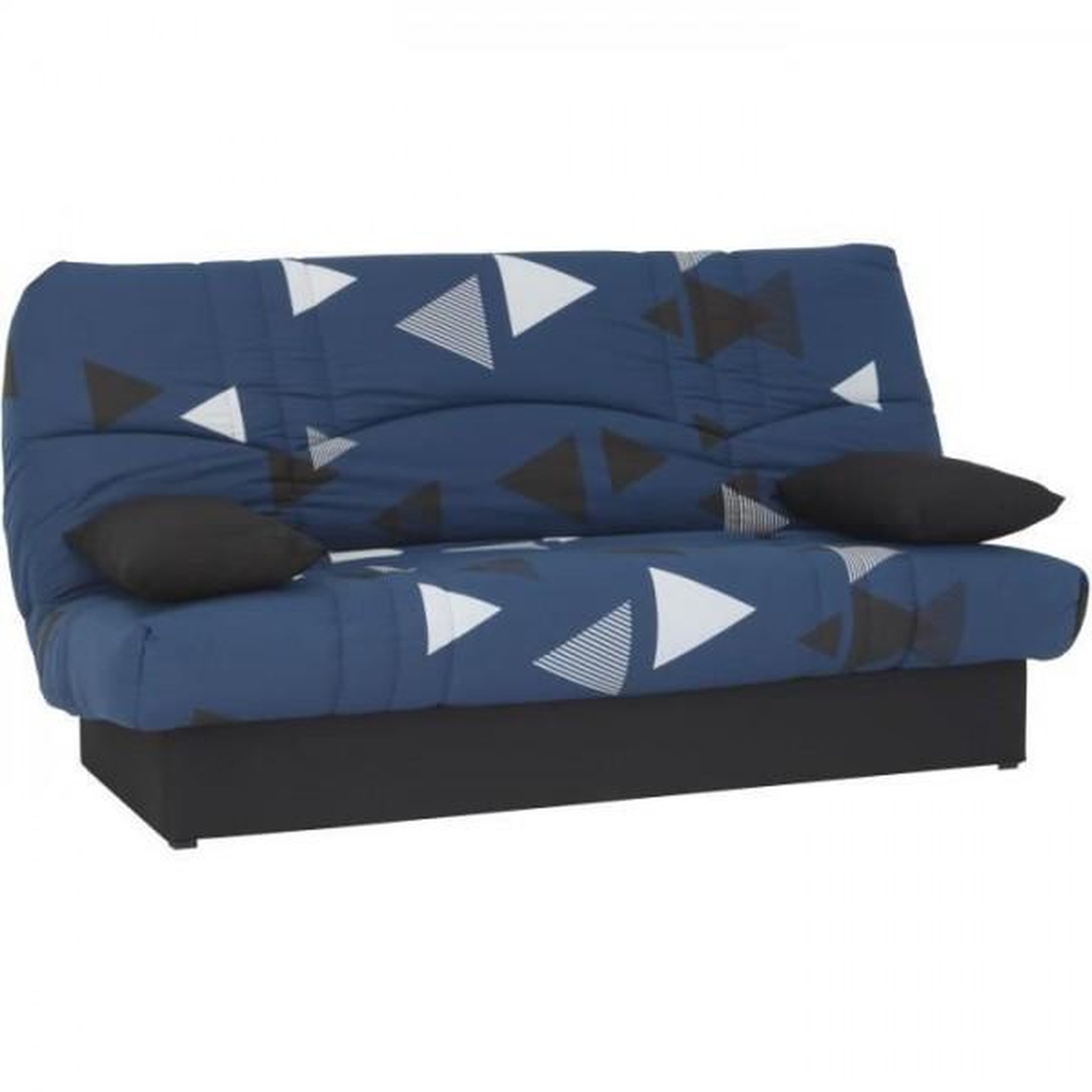 Voir la diapositive 3 : MARKET24 Banquette clic clac 3 places - tissu Bikini bleu - Style contemporain - L 190 x P 92 cm - DREAM