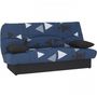 Voir la diapositive 3 : MARKET24 Banquette clic clac 3 places - tissu Bikini bleu - Style contemporain - L 190 x P 92 cm - DREAM